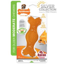 Nylabone Flexi Chew Fill  Treat Senior Dog Chew Toy Bacon Flavor Medium/Wolf  Up To 35 lb