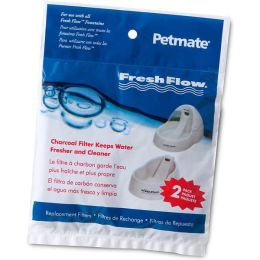 Petmate Fresh Flow Replacement Charcoal Filter Black, Grey 2 Pack
