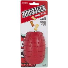 Dogzilla Treat Pod Dog Toy Red Small