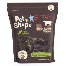 Pet 'N Shape Natural Oven Roasted Beef Lung Slices Dog Treat 9 oz