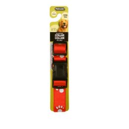 Aspen Reflective Paw Adjustable Dog Collar Red 1 in x 16-26 in Large