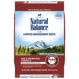 Natural Balance Pet Foods L.I.D. Adult Dry Dog Food Beef  Brown Rice, 1ea/24 lb