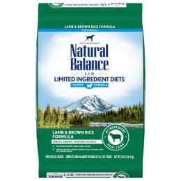 Natural Balance Pet Foods L.I.D. Puppy Dry Dog Food Lamb  Brown Rice, 1ea/24 lb