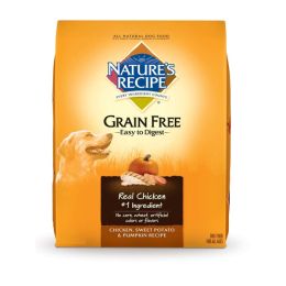 Nature's Recipe Grain Free Easy to Digest Chicken Sweet Potato & Pumpkin Dry Dog Food 12 lb