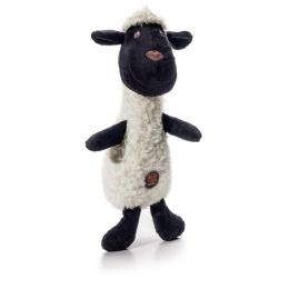 Charming Pet Products Scruffles Lamb Plush Dog Toy Black/White, 1ea/LG