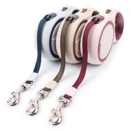 Retractable Dog Leash; Dog Walking Leash for Medium Large Dogs up to 110lbs; One Button Break & Lock ; Heavy Duty No Tangle (Specification (L * W): 3m, colour: Coffee)