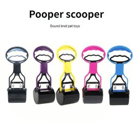 Dog pooper Picker Shovel Poop Picker Feces Collector Pet Pooper Scooper for Dogs (Color: Small pink)