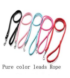 flower pet dog collar (Color: Pure color lead rope, size: L)