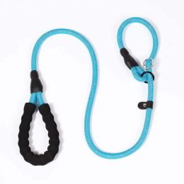 Reflective P Chain Pet Leash (Color: Blue 1.4M, size: width 0.8cm)