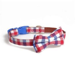 New Dog Collar Set (Color: Red White Collar, size: L)