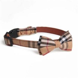 New Dog Collar Set (Color: Brown Collar, size: L)