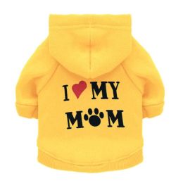 pet cat jacket to keep warm (Color: MOM Yellow, size: XS)
