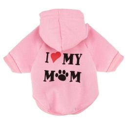 pet cat jacket to keep warm (Color: MOM Pink, size: XS)