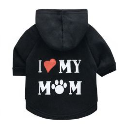 pet cat jacket to keep warm (Color: MOM Black, size: XS)